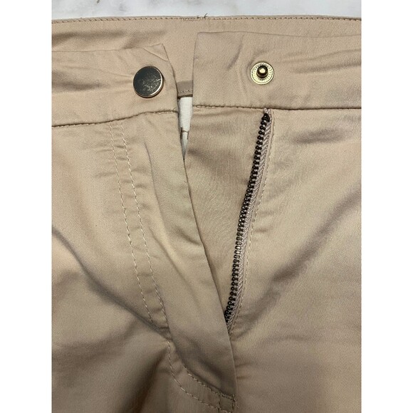 NWOT CHICO’S Utility Crop Pants 0.5/Size 6 Tan Luxe Twill Stretch Rolled Cuffs - Picture 5 of 10